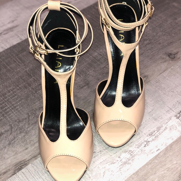 Nude Open-Toe Heels - Picture 2 of 4